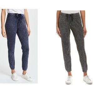 NWT Splendid Women's Lace Up Waffle Knit Jogger Navy Black Size XS S M L XL $120